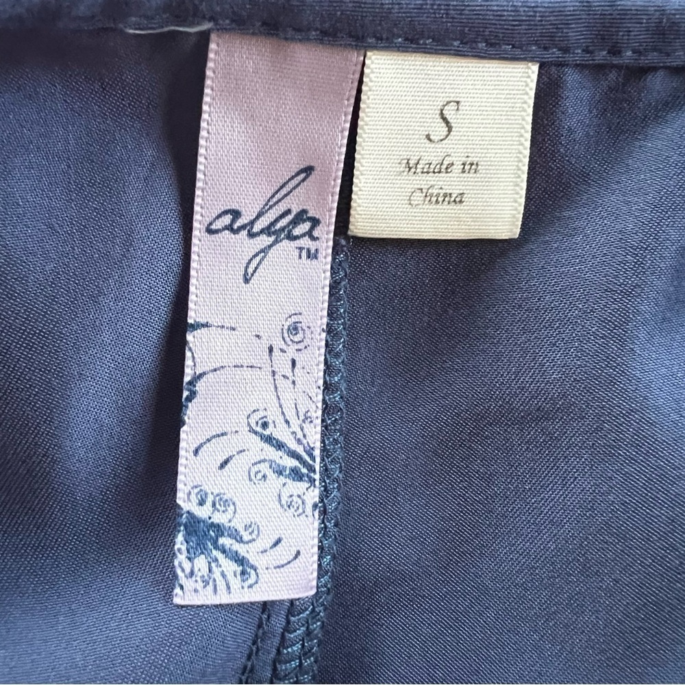Alya Francesca’s Dress Blue Drawstring Waist Blouson Mini S Casual Travel - Picture 14 of 16